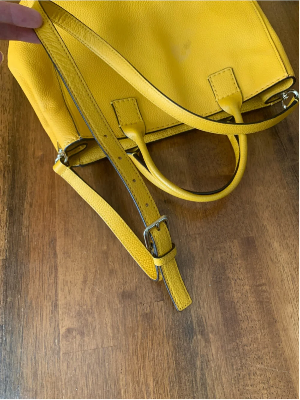 Kate Spade Margaux Saffron Yellow Satchel – Pebbled Leather Crossbody Tote